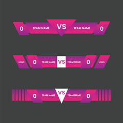 Lower Thrid Gradient Design Template Modern For Broadcast Game And Sport
