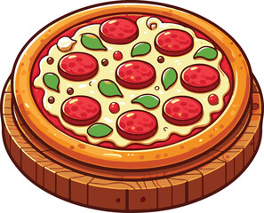 clipart illustration of pizza
