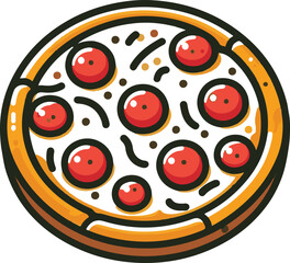 clipart illustration of pizza