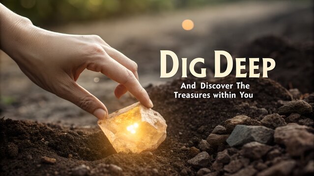Dig Deep And Discover The Treasures Within You.