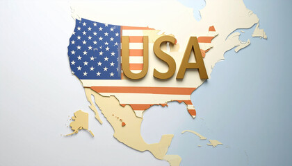 United States of America Flag view
