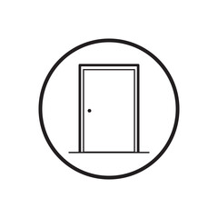 Door icon collection. line stroke icon. EPS 10