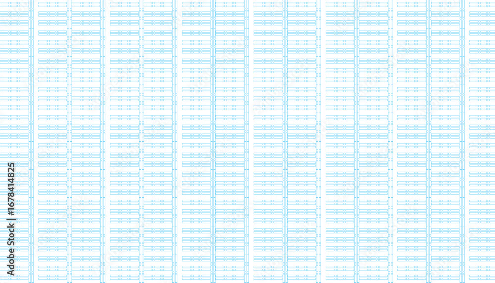 Poster geometric grid pattern with blue lines on white background