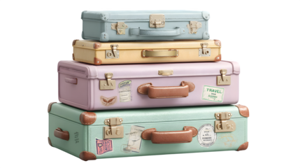 old suitcase isolated on white