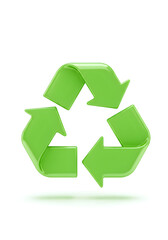 Obraz premium Green recycling symbol illustration