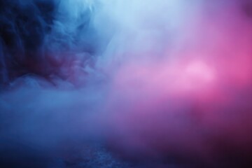Ethereal Cloud Formation Illuminated by Vibrant Pink and Blue Light.