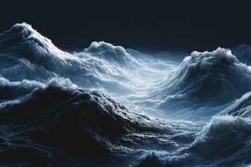 Dramatic waves in a dark ocean