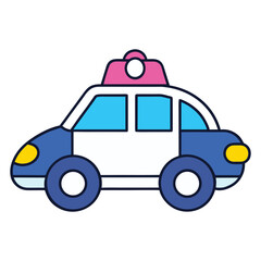 Vector illustration of police car