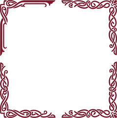 Obraz premium Intricate celtic knot border design vector illustration decorative corner element for elegant framing vector