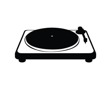 black and white turntable record player clip art preview