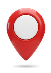 Red glossy map pointer icon