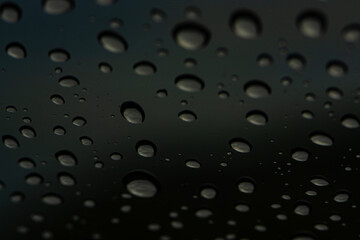 water drops on black background