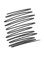 A spot of chaotic strokes. Gray color. Isolated on a white background. The lines have a texture. Sample of a marker or felt-tip pen on paper. A spot of a rectangular shape.