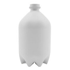 White Plastic Bottle Mockup on Transparent Background