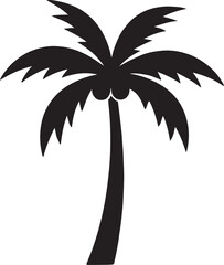 Palm tree silhouette tropical island vacation and summer