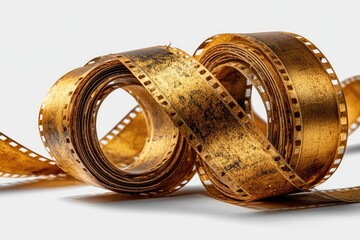 Aged film roll, coiled tightly