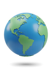 Naklejka premium Stylized 3 d model of earth