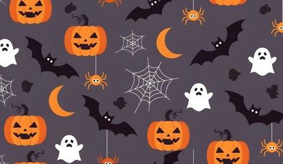 Fototapeta premium halloween seamless vector background
