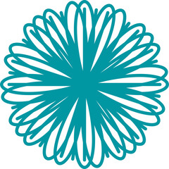 blue snowflake on white