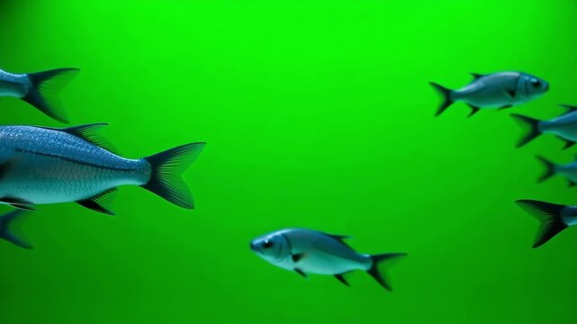 fish in green background