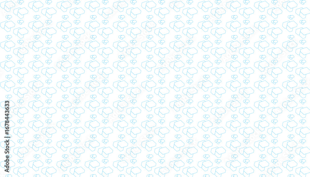 Aufkleber blue outline isometric cube pattern background vector