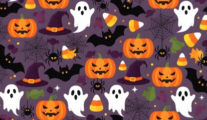 vector halloween seamless pattern