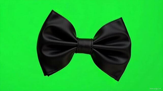 black bow on a green screen