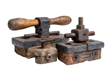 Antique Nut Cracking Tools with Wooden Handles