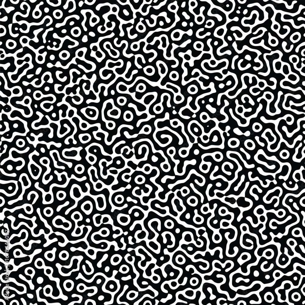 Poster abstract organic cells pattern monochrome texture background vector