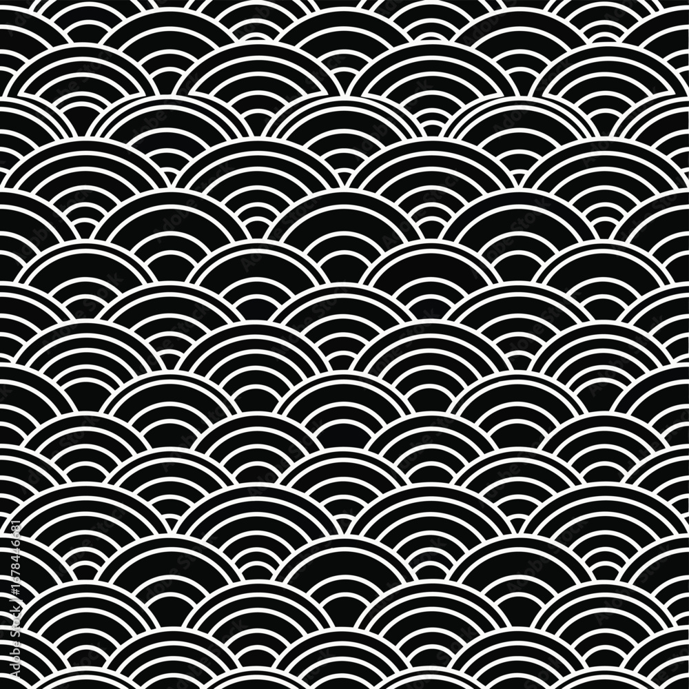 Poster abstract geometric pattern seamless wave design texture vector