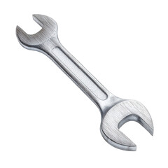 Brushed Aluminum Wrench Isolated on White Background