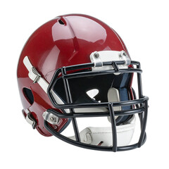 Fototapeta premium American football helmet with a face mask, isolated on a white background