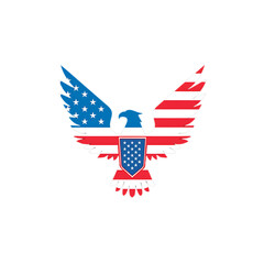Png 3d illustration of american eagle flag symbol isolated on transparent background transparent background