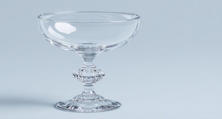 Clear glass stemmed bowl, elegant design