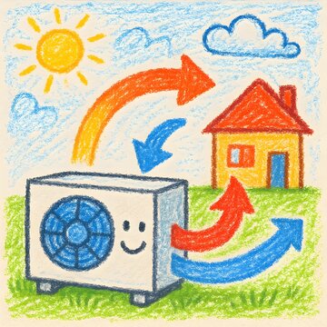 Heat pump child drawing (W&auml;rmepumpe)