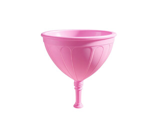 Isolated Feminine Hygiene Silicone Menstrual Cup in Pink 3D Illustration PNG