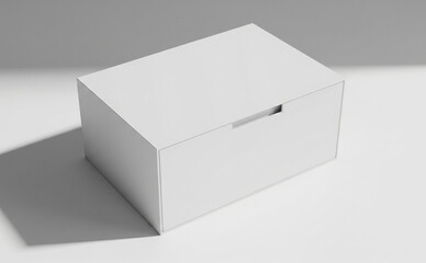 Naklejka premium Drawer Box Angled With Soft Shadow On White Floor