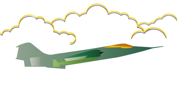 P-80 Shooting Star Jet Aircraft PNG Transparent Background | Military Aviation Illustration for Flight, History and Transport