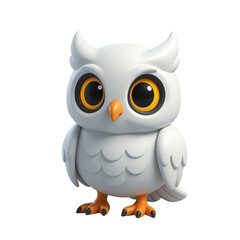 Fototapeta premium Cute Cartoon Owl Character in a Fun and Colorful Design Style