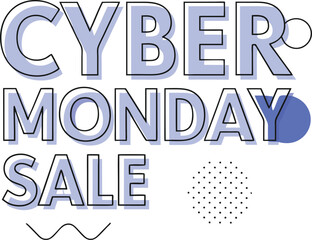 Obraz premium Cyber monday sale banner promotion and discount offer for online shopping and retail commerce event