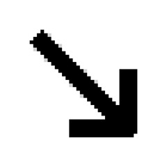 ドット絵風手書き矢印シンプルアイコン　矢印・ポインター・指示棒など〜Simple pixel art hand-drawn arrow icons - arrows, pointers, and more〜