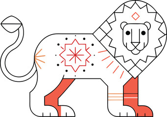 vector illustration of an abstract elephant