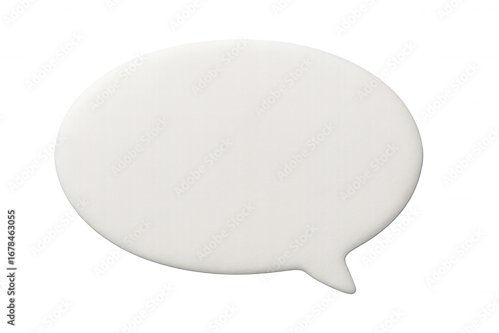 Poster speech bubble hovering against transparent backdrop, representing clean communication design element