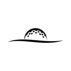 vector golf  illustration of a black hat