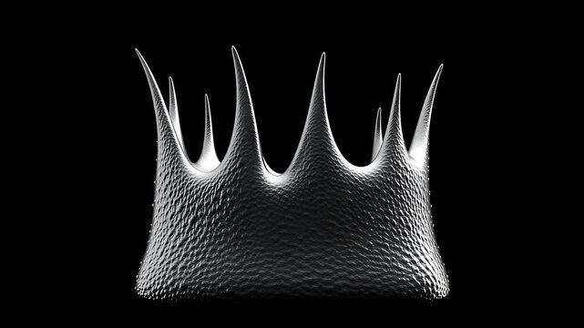 Microscopic Crown: Abstract Monochrome  Microscopy Image