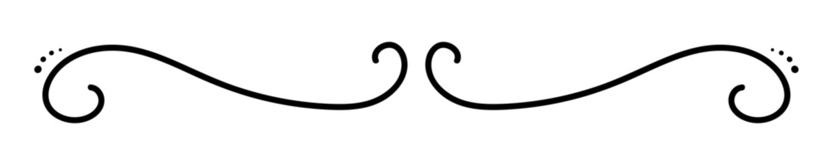 Vintage decorative line. text divider. Line border. Line separator, Border, Vintage divider, Underline element. Vector illustration