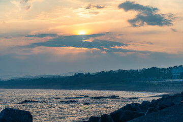神奈川県大磯海岸の風景