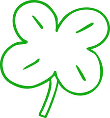 가을 네잎클로버 라인드로잉 아이콘(fall autumn leaves line drawing icon)