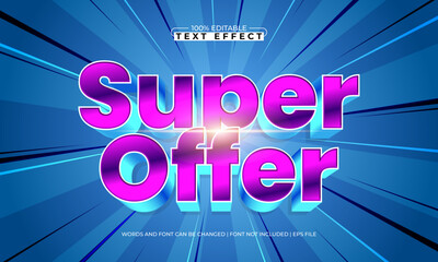 super offer editable text effect for sale