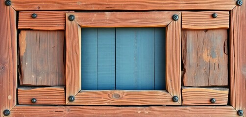 Worn, weathered wooden picture frame, showing age and texture,   worn,   chipped